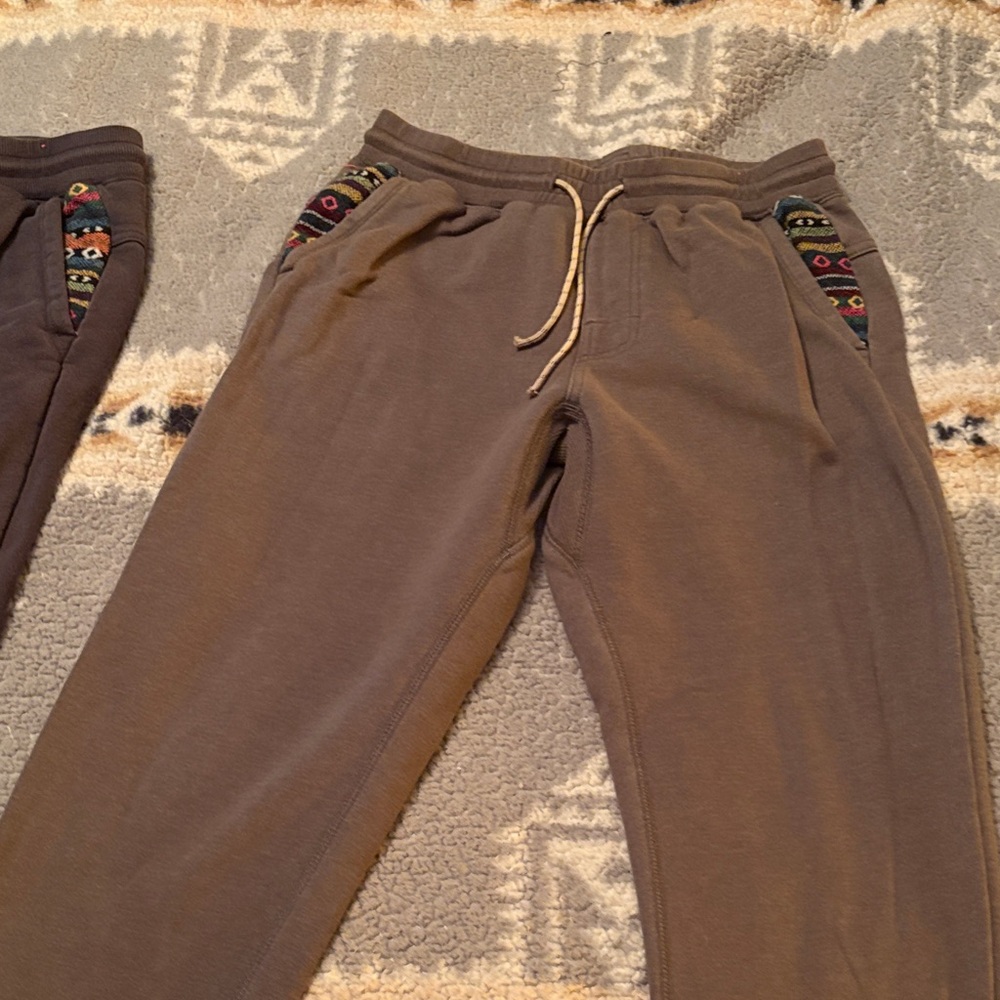Howler Brothers Mello Mono grey Sweatpants with Patterned Pockets